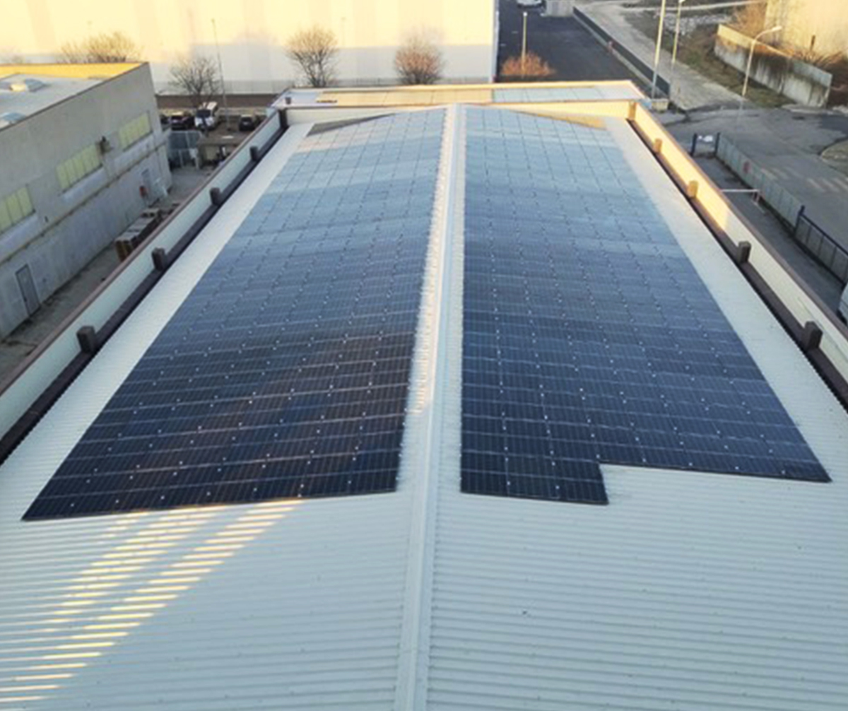 Une installation photovoltaïque à Verolanuova.